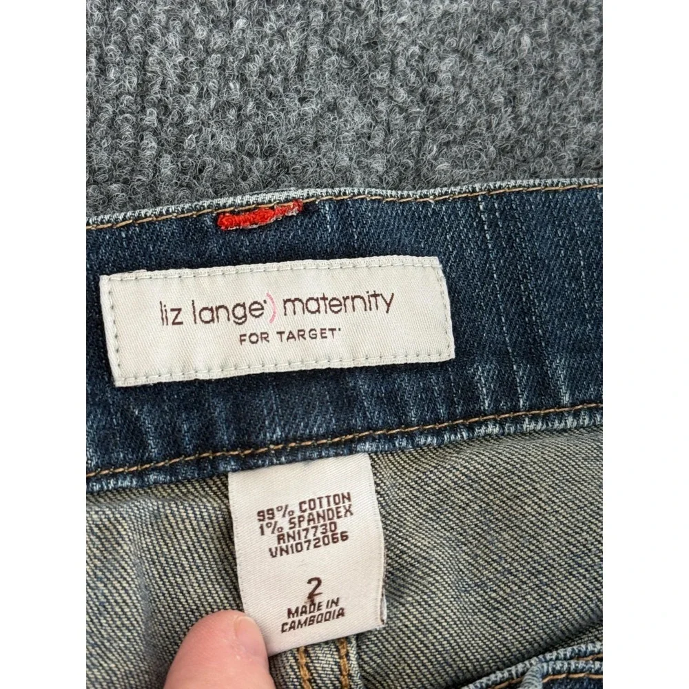 Liz Lange Maternity Jeans For Target Womens Size 2 Dark Wash Stretch Bootcut